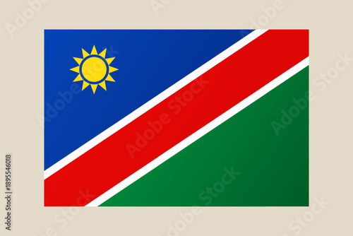 Free Download Vibrant Namibia National Flag Vector Illustration Representing African Patriotism, Independence, and Official National Identity Proudly - GFXLoad