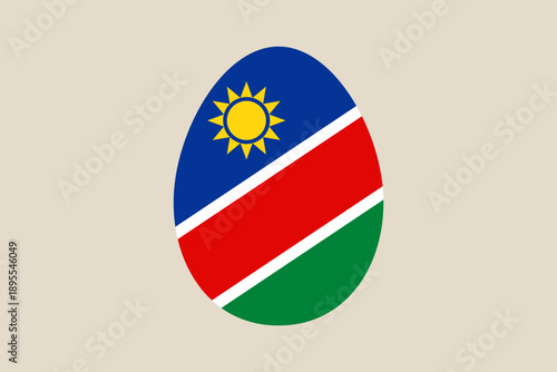 Vibrant Namibian Flag Symbol Shaped as an Easter Egg, Representing National Pride and Festive Holiday Celebration. Free Download Vibrant Namibian Flag Symbol Shaped as an Easter Egg, Representing National Pride and Festive Holiday Celebration. - GFXLoad