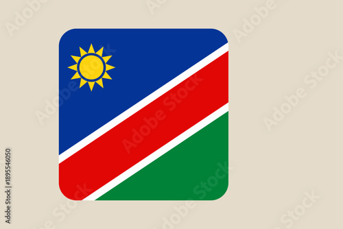 Vibrant Namibia Flag Symbolizing National Identity and Heritage in a Rounded Square Vector Icon on Beige Free Download Vibrant Namibia Flag Symbolizing National Identity and Heritage in a Rounded Square Vector Icon on Beige - GFXLoad