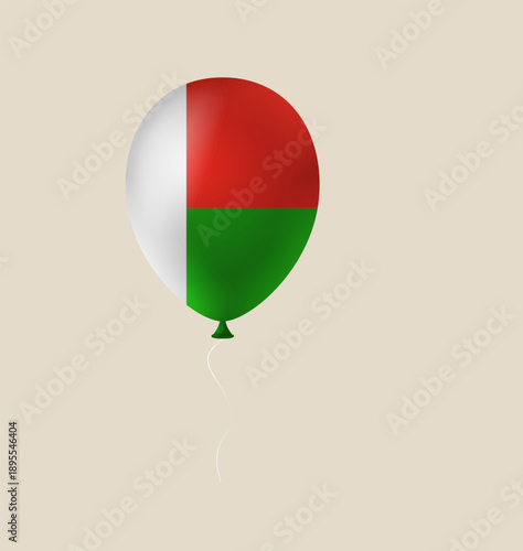 Madagascar Flag Balloon Floating Isolated on a Light Background, Glossy Vector Graphic for National Celebrations and Patriotism. Free Download Madagascar Flag Balloon Floating Isolated on a Light Background, Glossy Vector Graphic for National Celebrations and Patriotism. - GFXLoad