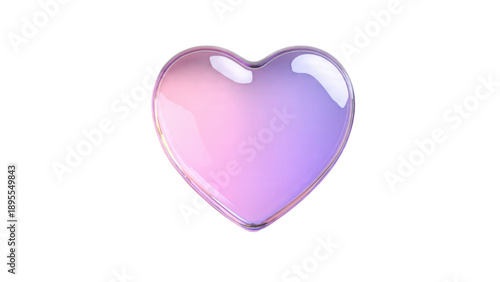 Wallpaper Mural Glossy Pink Heart Illustration Torontodigital.ca