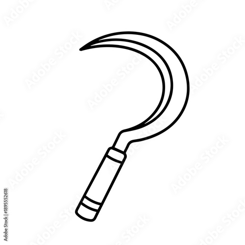 sickle line icon vector on a white background
Vector line icon