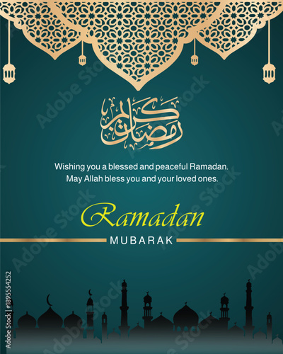 Ramadan Kareem Design Collection Minimal Crescent Moon Ramadan Design