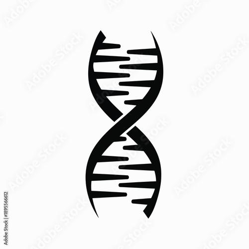 DNA Double Helix Silhouette