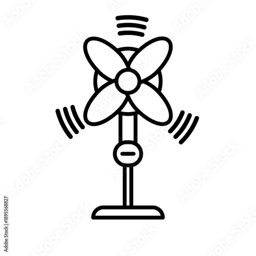 Stand Fan icon design template