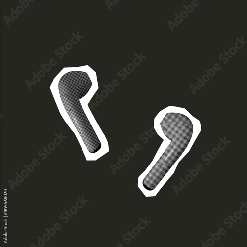 Wireless Earbuds Isolated on Dark Background