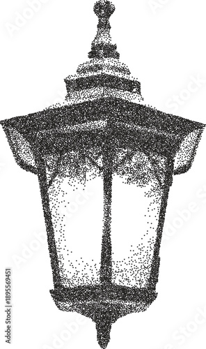 Lantern y2k retro stipple art light brutalist halftone vector png transparent, glow 2000s photocopy effect tattoo aesthetic