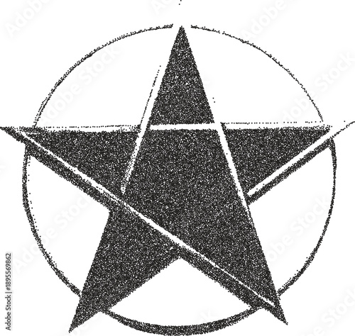 Star retro y2k stipple design celestial halftone brutalist urban vector png with clear background, shine 2000s photocopy grunge tattoo gen z effect