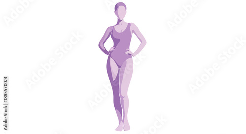 Elegant Woman Posing Confidently in Leotard.