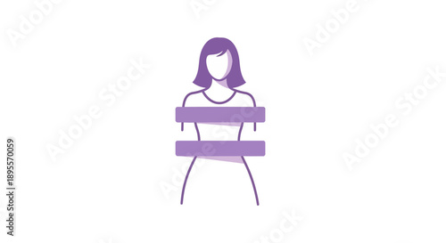 Abstract Representation of a Woman with Censored Body Parts.