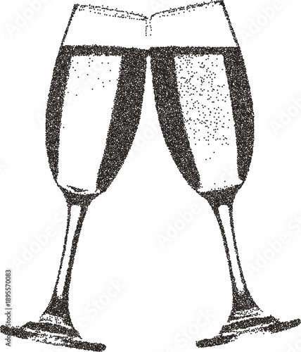 Wine y2k retro stipple art glass brutalist halftone vector png transparent, drink 2000s photocopy effect tattoo aesthetic