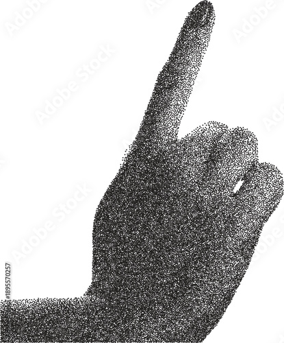Hand y2k retro stipple art gesture brutalist halftone vector png transparent, finger 2000s photocopy effect tattoo aesthetic