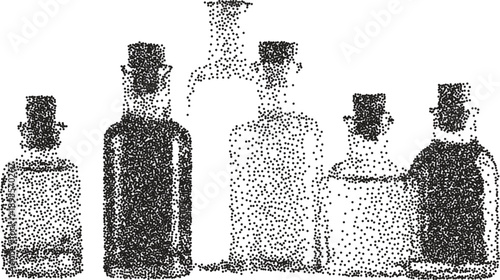 Witch y2k retro stipple art wizard brutalist halftone vector png transparent, magic 2000s photocopy effect tattoo aesthetic