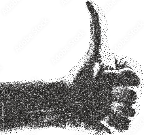 Hand y2k retro stipple art gesture brutalist halftone vector png transparent, finger 2000s photocopy effect tattoo aesthetic