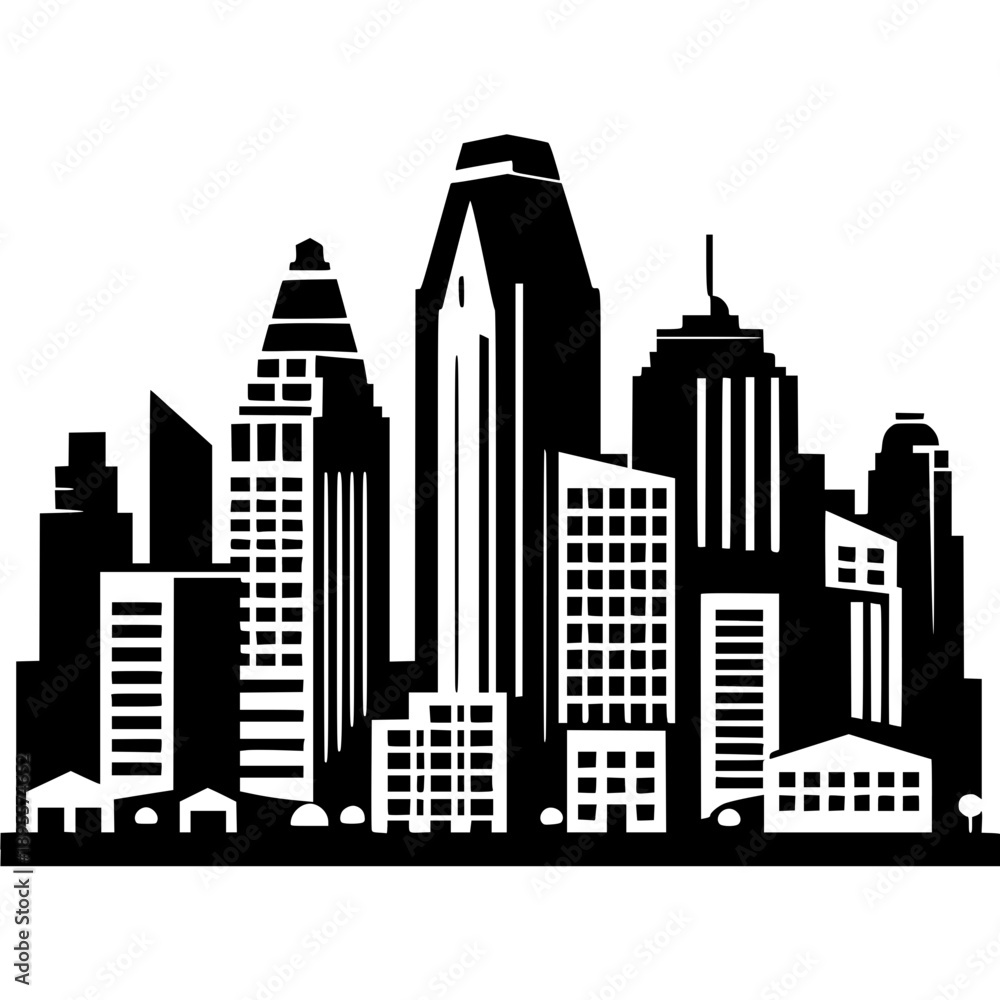 Obraz premium San Diego Skyline Icon Vector