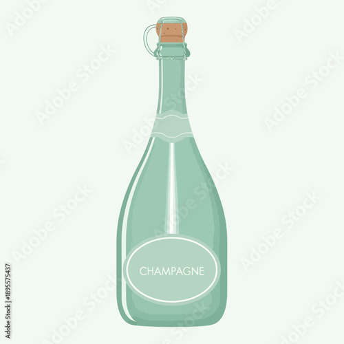 Champagne bottle, celebration drink, elegant beverage, party refreshment, festive alcohol