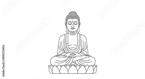 Buddha Statue Sitting Meditation Peaceful Calm 1.