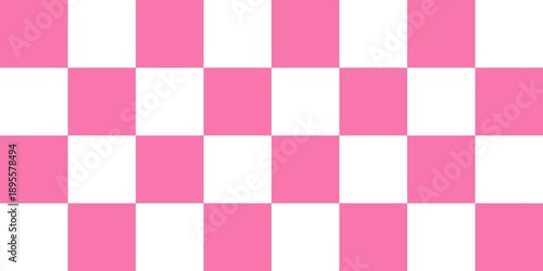 Sweet pink and white chessboard chequerboard seamless pattern. Romantic aesthetic background for Valentine's Day decor, girl nurseries, and creative textile design.
