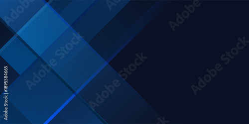Blue black abstract background geometry shine and layer element vector for presentation design. Suit for business, corporate, institution, party, festive, seminar, and talks