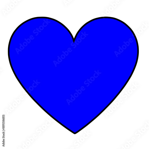 Free Download Blue neon icon heart heart isolated white background
 - GFXLoad