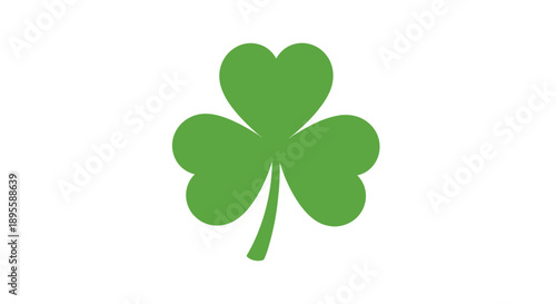 Four Leaf Clover Isolated on White Background.