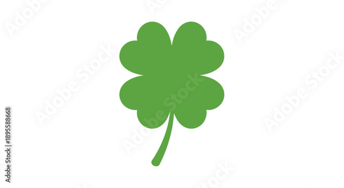 Green Four Leaf Clover Illustration Isolated 2.