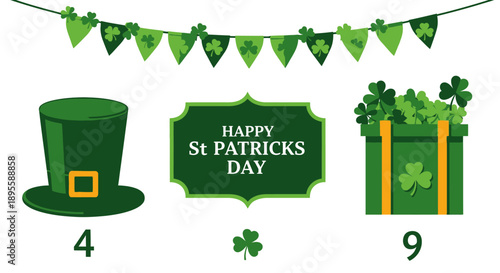 St Patricks Day Celebration Elements.