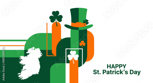 St Patricks Day Leprechaun Hat Illustration.