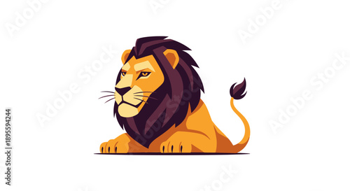 Lion Cartoon Character Illustration.