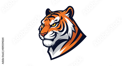 Tiger Head Illustration Graphic Design Element.