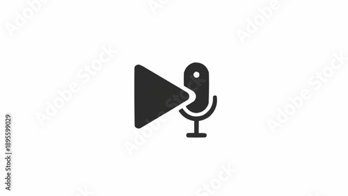 Microphone Icon Symbol for Voice Recording.