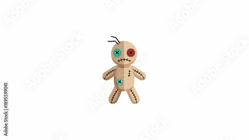 Voodoo Doll with Pins and Needles.