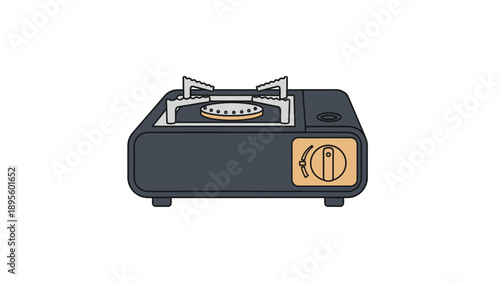 Portable Camping Stove Illustration