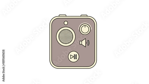 Compact digital music player with simple controls