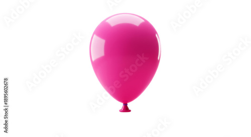 Single Pink Balloon Isolate...