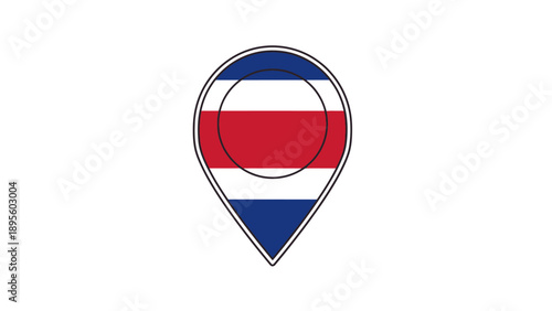 Free Download Map Pin Icon with Costa Rica Flag. - GFXLoad