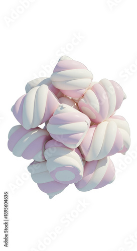 Soft Pink And White Marshma...