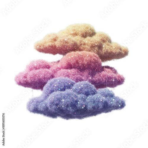 Sparkling Glitter Clouds Pi...