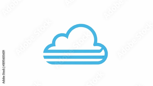 Cloud icon with horizontal lines.