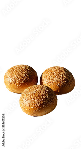 Three Golden Sesame Seed Bu...