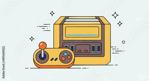 Gaming Hobby Vector Illustration – Modern Flat Design of Console, PC, and Mobile Gamers