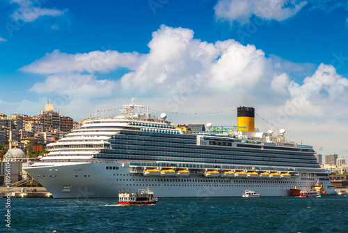 Photography Large cruise ship in Istanbul, Turkey