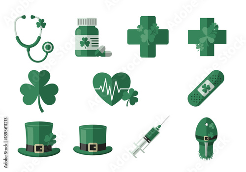 A festive green leprechaun hat evokes joy and celebration, perfect for St. Patrick's Day events and decorations.