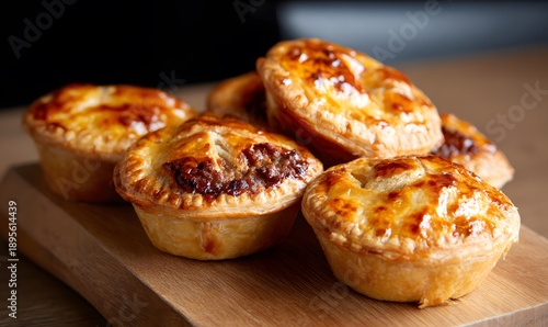 Wallpaper Mural Flaky Mince Beef And Onion Pies realistic gourmet food Torontodigital.ca