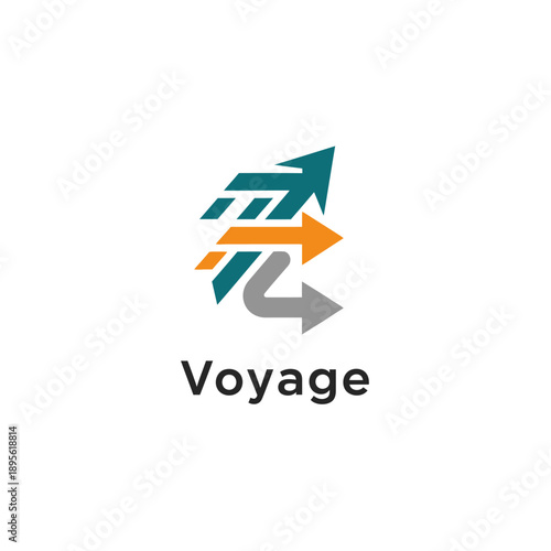 Voyage logo with arrows indicating progress and direction. Free Download Voyage logo with arrows indicating progress and direction. - GFXLoad