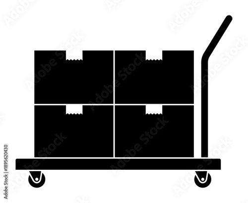 台車と段ボール箱