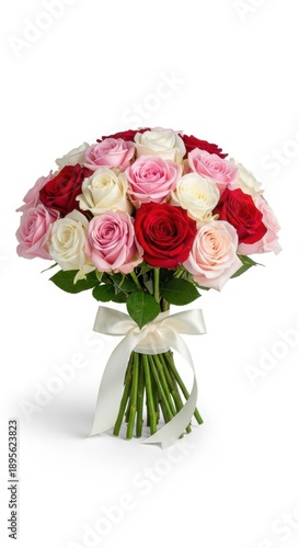 Elegant Bouquet of Roses - A Symphony of Colors and Romance.