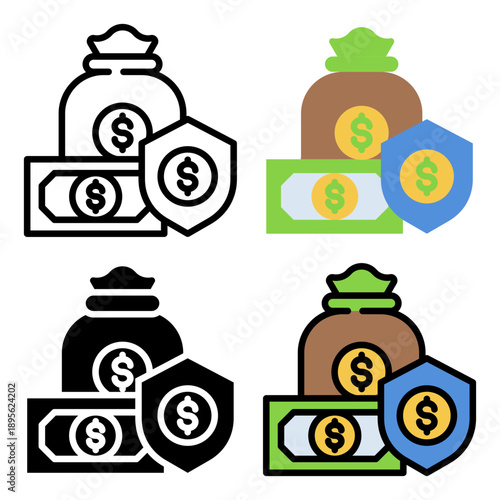 Insurance icon set collection