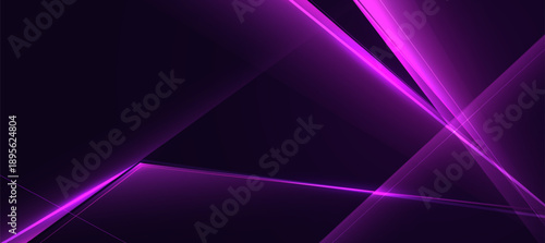 Abstract Purple Neon Lines Technology Background Vector