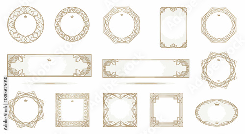 Elegant Vintage Ornate Frames Collection - Art Deco Style Decorative Borders